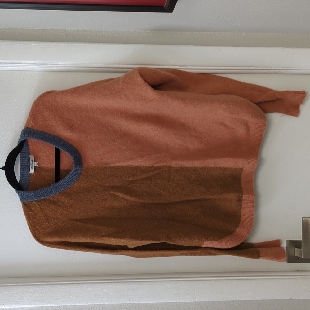 Madewell soft color block sweater L